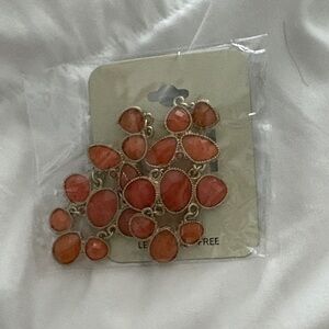 Elegant Coral Drop Earrings